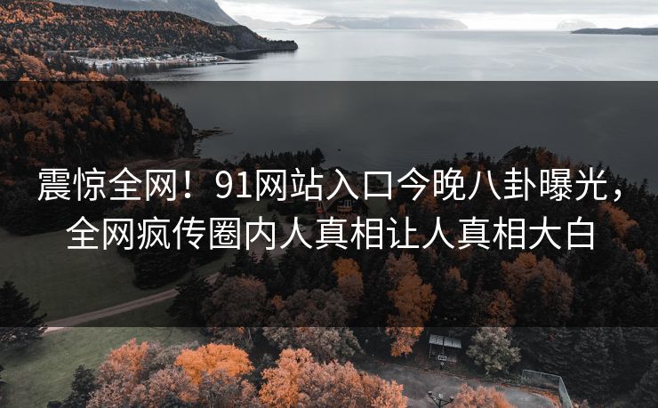 震惊全网！91网站入口今晚八卦曝光，全网疯传圈内人真相让人真相大白