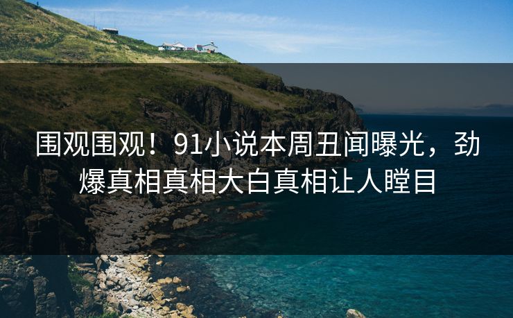 围观围观!91小说本周丑闻曝光,劲爆真相真相大白真相让人瞠目